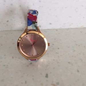 Boum Women’s Rose-Tone Bijou Leather Watch BM1902